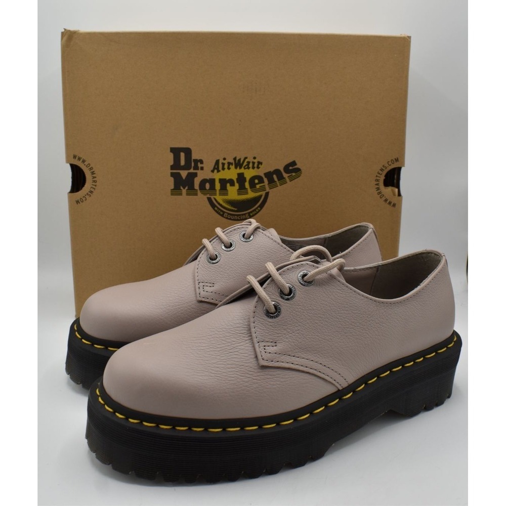 Dr Martens 1461 Womens Size 10 Quad II Vintage Taupe Pisa Platform Derby Shoes